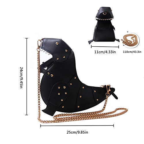 SUKUTU Upgrade Dinosaur Shape PU Leather Rivet Purses for Women, New Girls Crossbody Purses Shoulder Bag - Image 5