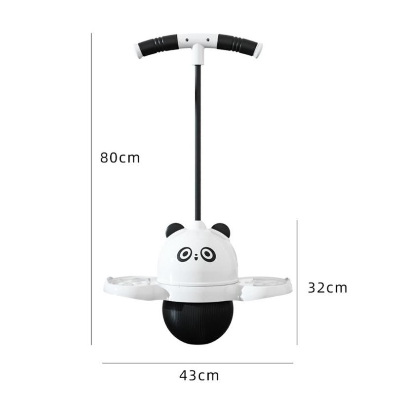 Pink Bouncing Toy: Glow-in-the-Dark Design Anti-Slip Surface PP Material Supports Up To 300 Kg - Adjustable Length Includes Inflatable Pump Pink Panda for Kids Aged 5 To 18 Home Outdoor Playground - Image 5