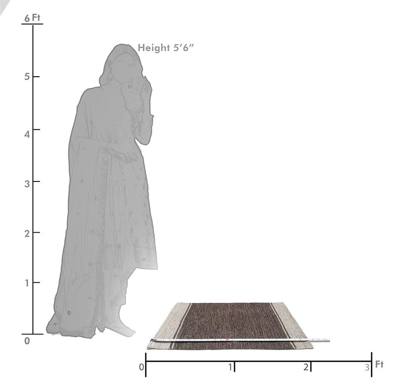 H2H Rectangular Door Mat, Cotton Material, 3 Pc. Combo, Mixed Design|Best Used As Door Mat, Bath Math, Bedside Rug Or Gift|40Cm X 60Cm - Brown (Binding) - Image 3