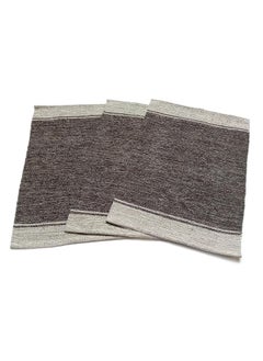 H2H H2H Rectangular Door Mat, Cotton Material, 3 Pc. Combo, Mixed Design|Best Used As Door Mat, Bath Math, Bedside Rug Or Gift|40Cm X 60Cm - Brown (Binding)  - Image 1