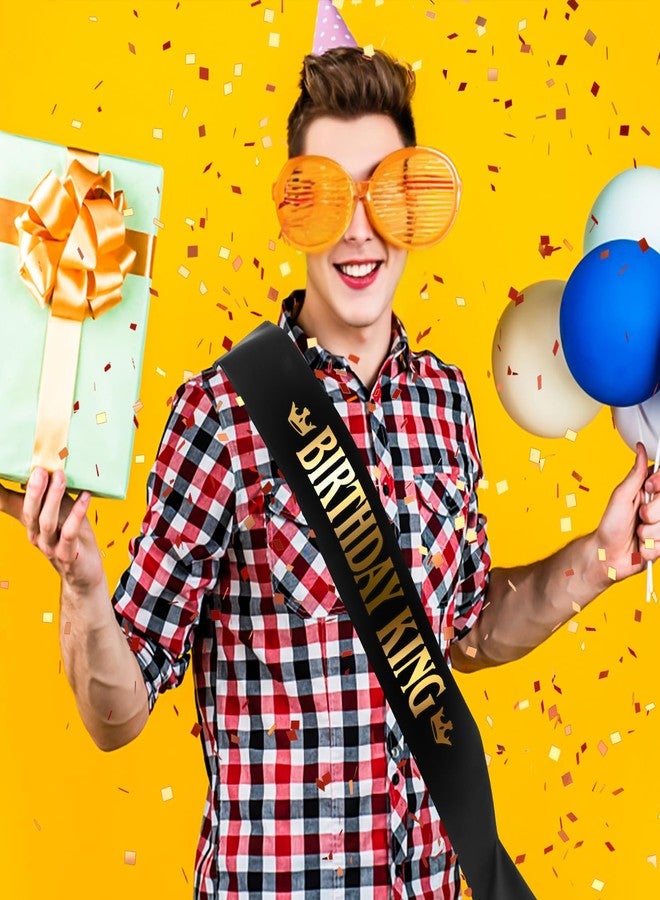 جريفوسيا وشاح عيد ميلاد ملكي للرجال، وشاح عيد ميلاد من الساتان الأسود مع حروف ذهبية، زينة حفلات عيد ميلاد، لوازم عيد ميلاد سعيد، إكسسوارات عيد ميلاد للأولاد - Image 4