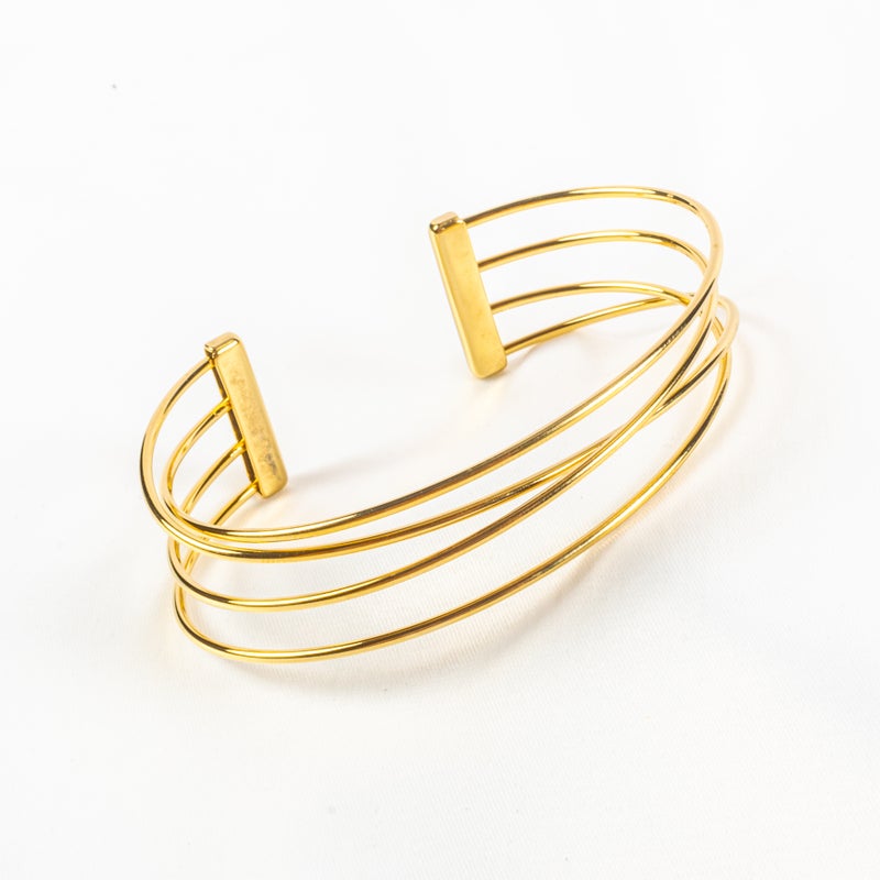 أسورة أستانليس ستيل ذهبي فري سايز - Image 1