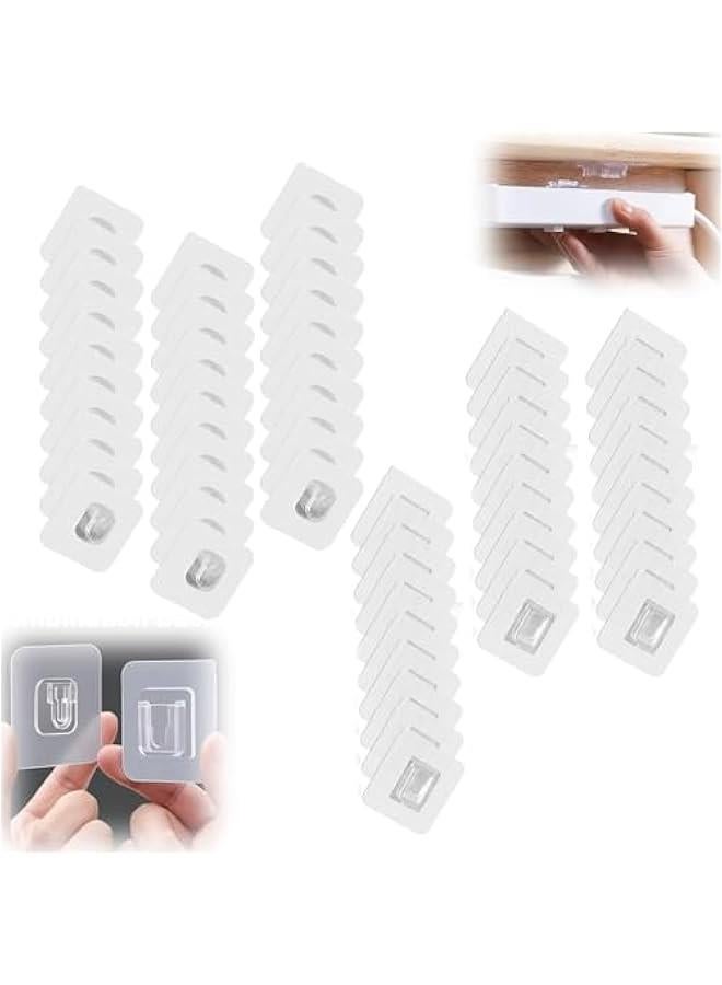 Transparent Double Sided Adhesive Wall Hooks,No Damage Wall Hooks,Nail Free Self Adhesive Hooks for Bathroom Kitchen Office Hanging (30 Set) - Image 1