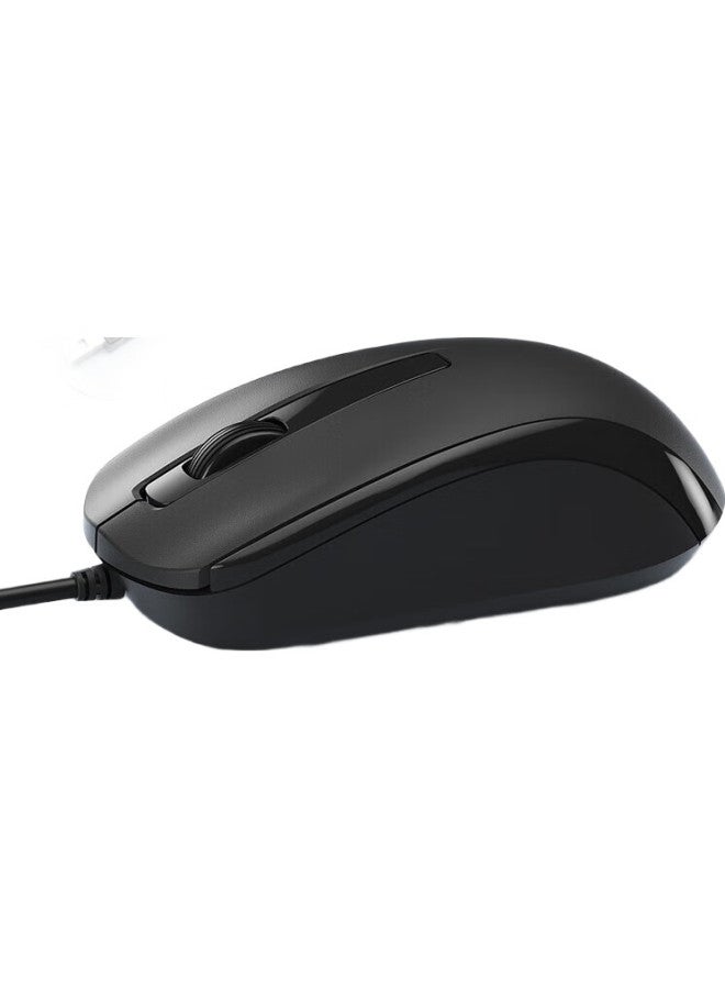 B.O.W Hangshi M139U Wired Mouse, Corporate Procurement, Quiet Business Office Comfortable Mouse, Symmetrical Laptop Home Universal Mouse, Black - Image 3