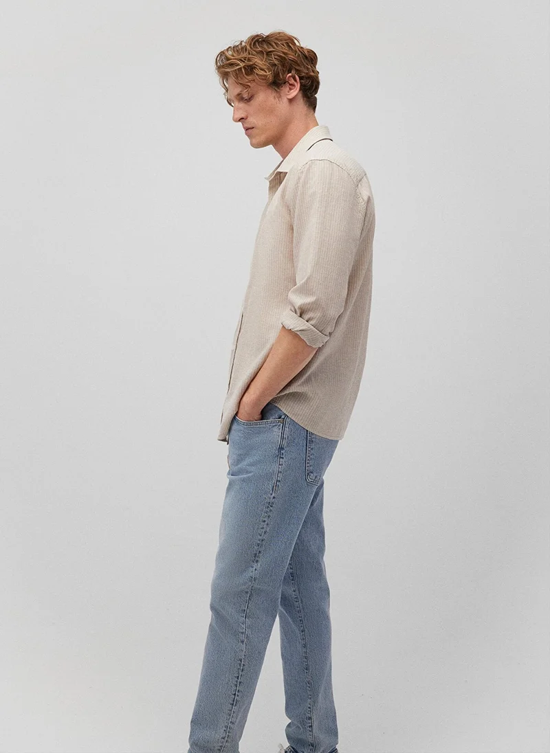 MAVI Striped Beige Shirt