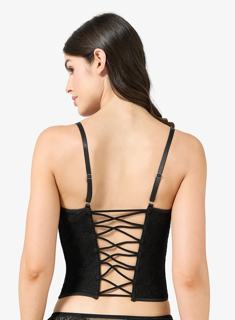 Ginger Sweetheart Neckline Corset with Hook & Eye Closure