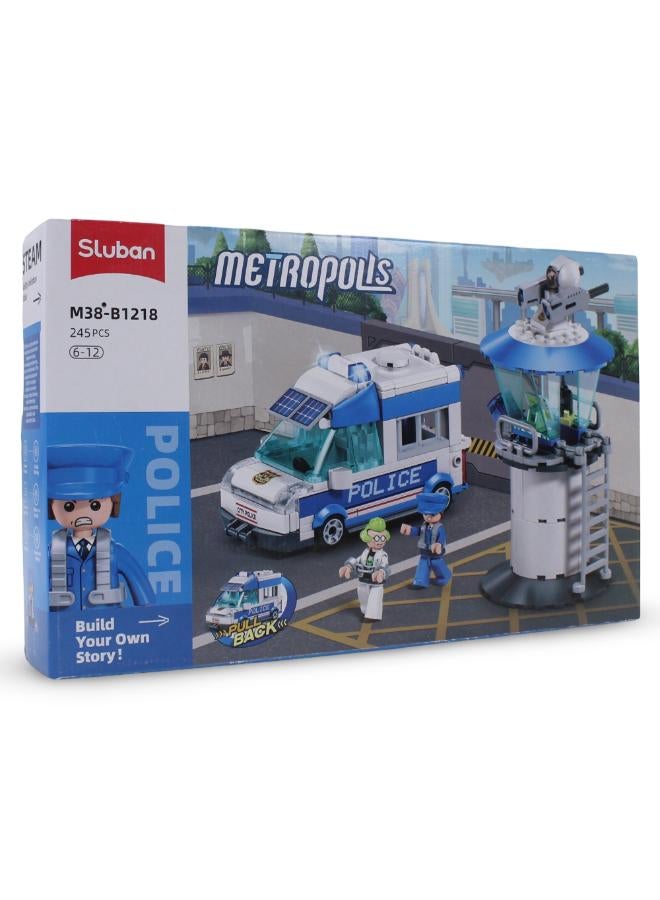 Sluban Metropolis Police Escape Criminal Yuri (Pull Back) Building Blocks Set - 245 Pcs - Image 1