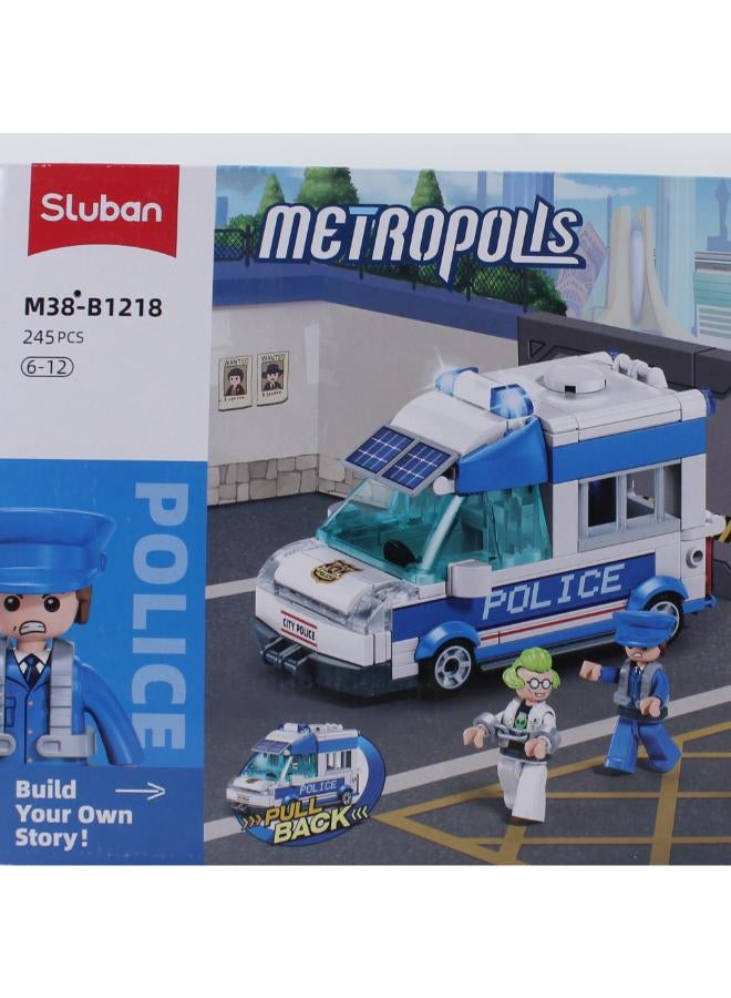 Sluban Metropolis Police Escape Criminal Yuri (Pull Back) Building Blocks Set - 245 Pcs - Image 3