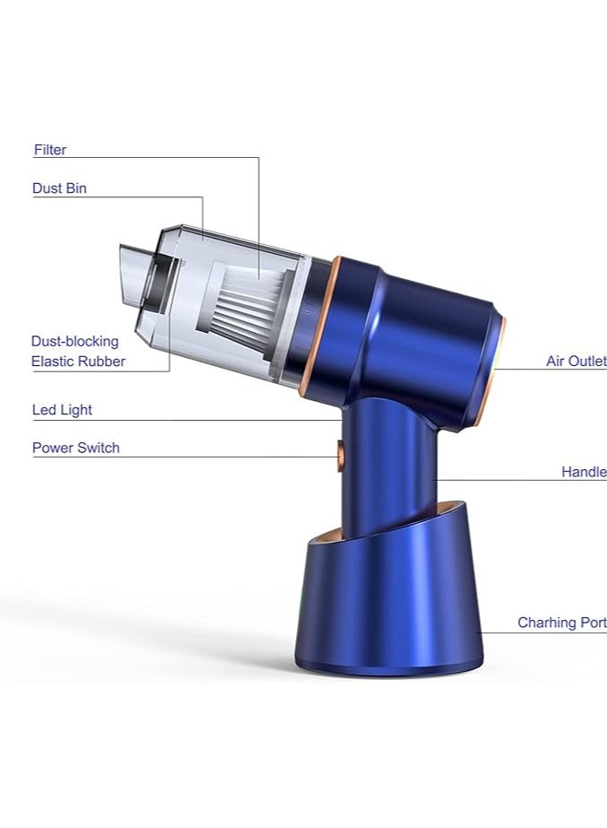 erorex Air Duster, Compressed Electric Air Duster Cleaner for PC, Rechargeable 6000mAH Cordless Air Cleaner Blower for Laptop, Keyboard, Electronics, Home Cleaning, Alternative to Canned Air Duster - Image 2