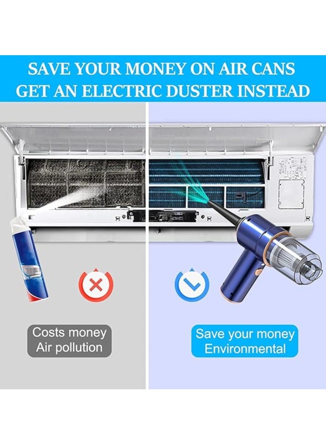 erorex Air Duster, Compressed Electric Air Duster Cleaner for PC, Rechargeable 6000mAH Cordless Air Cleaner Blower for Laptop, Keyboard, Electronics, Home Cleaning, Alternative to Canned Air Duster - Image 4