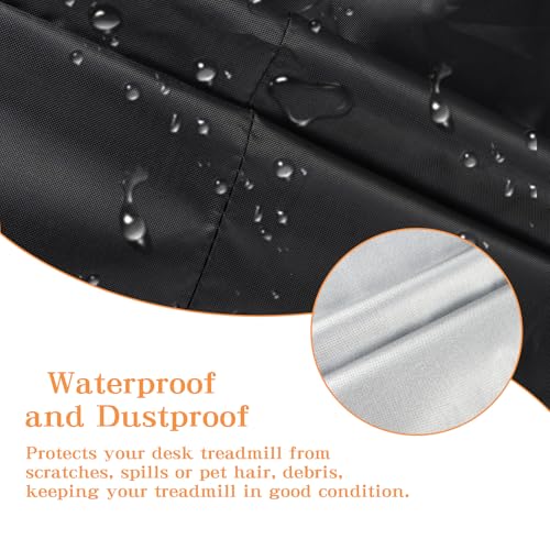 Klmnop Walking Pad Cover, Waterproof and Dustproof Under Desk Treadmill Cover, Fit for 54-57 Inch Portable Folding Treadmill Home & Office(Black) - Image 3