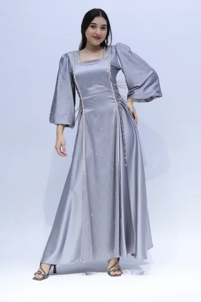 ان لاف Home event dress with beautifull embroidery