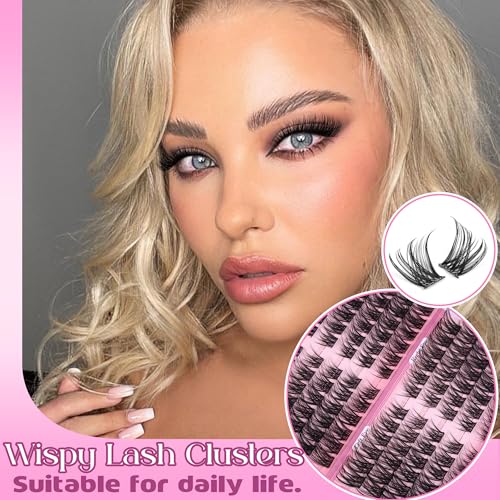 Eefofnn Wispy Lash Clusters Natural Eyelash Clusters C-Curly Cluster Eyelash Extensions 11-16 mm Cluster Lashes Left Right Eyelash Extension Cat Eye Lashes Clusters DIY Individual Lashes by Eefofnn - Image 5