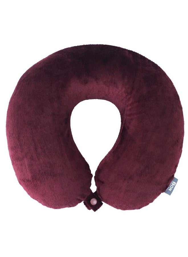 بون فوياج كلاسيك مخدة للرقبة للسفر ميموري فوم نبيتي 3.5 x 12 x 12 بوصة BV-CLS-MERLOT - Image 1