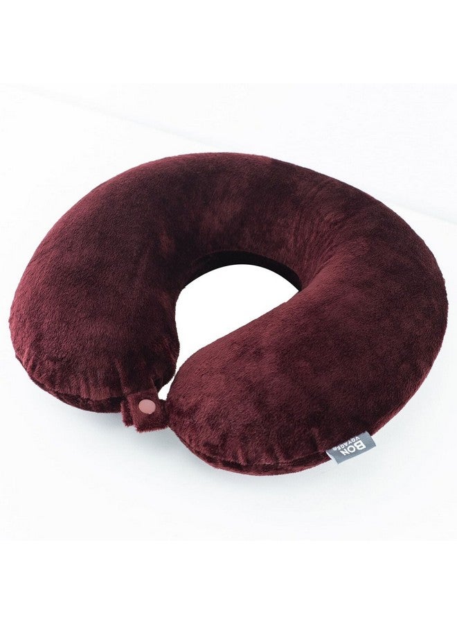 بون فوياج كلاسيك مخدة للرقبة للسفر ميموري فوم نبيتي 3.5 x 12 x 12 بوصة BV-CLS-MERLOT - Image 2