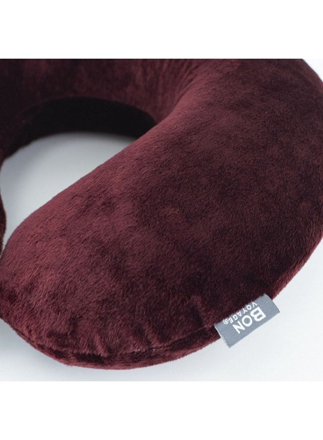 بون فوياج كلاسيك مخدة للرقبة للسفر ميموري فوم نبيتي 3.5 x 12 x 12 بوصة BV-CLS-MERLOT - Image 3