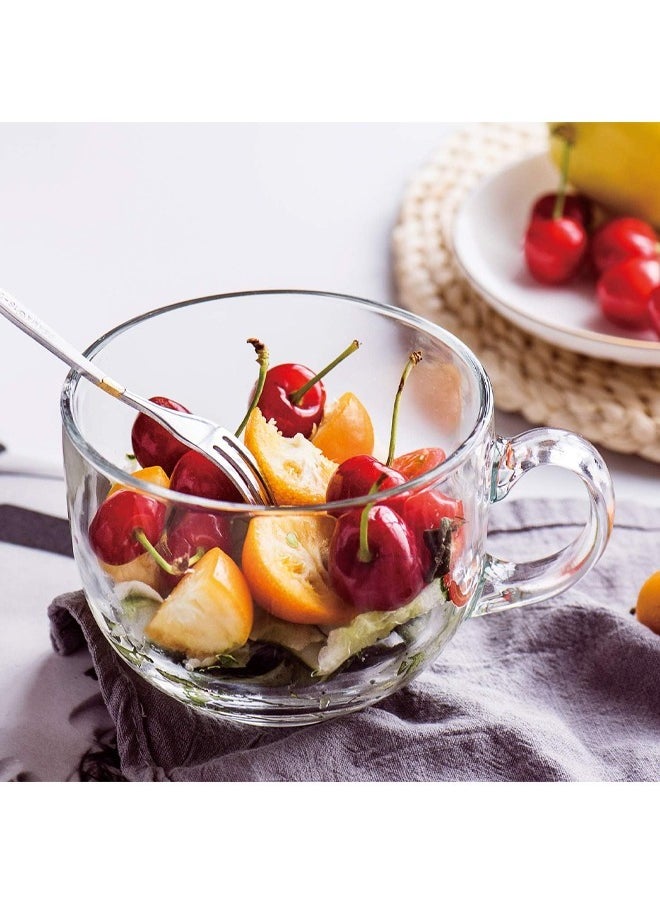 Blinkmax Huge Glass Mug with Handle for Coffee, Tea and Soup Drinking Cup Clear 470 ml  - Image 5