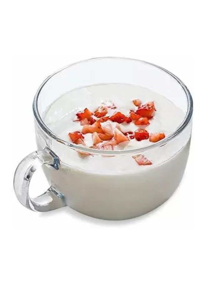 Blinkmax Huge Glass Mug with Handle for Coffee, Tea and Soup Drinking Cup Clear 470 ml  - Image 2