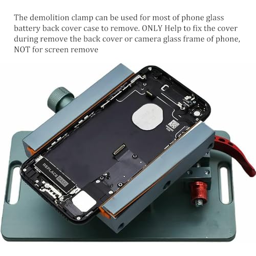 SaiDian 1Pcs Phone Back Cover Glass Demolition Clamp Lockable 360° Rotary Clamp Back Rear Camera Glass Frame Removal Repair Tool for Phone Tablet Repair Fixture Holder Tool - Image 5