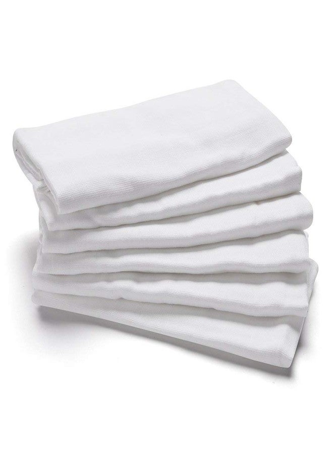 ANS Newborn Baby Nappies - Pure Cotton, Super Soft, 50x50 cm, Highly Absorbent, White Cloth Diapers for Comfort & Gentle Care White layered cloth diapering cloth (Set of 6 Piece) - Image 1
