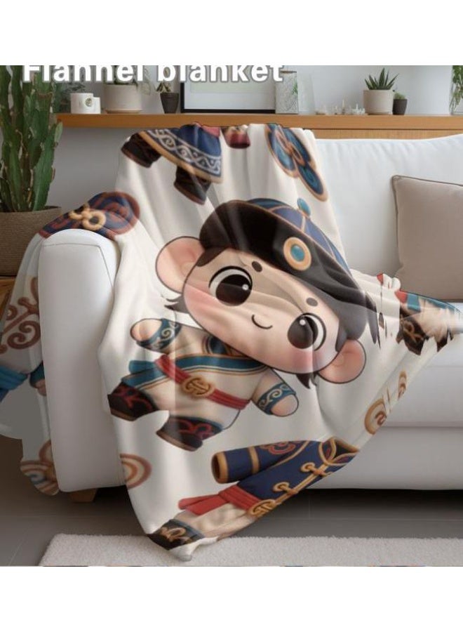 general Flannel thin blanket (warm and comfortable, suitable for sleep, gaming, dust removal and sandproof) 150cm*200cm - 19 - Image 4