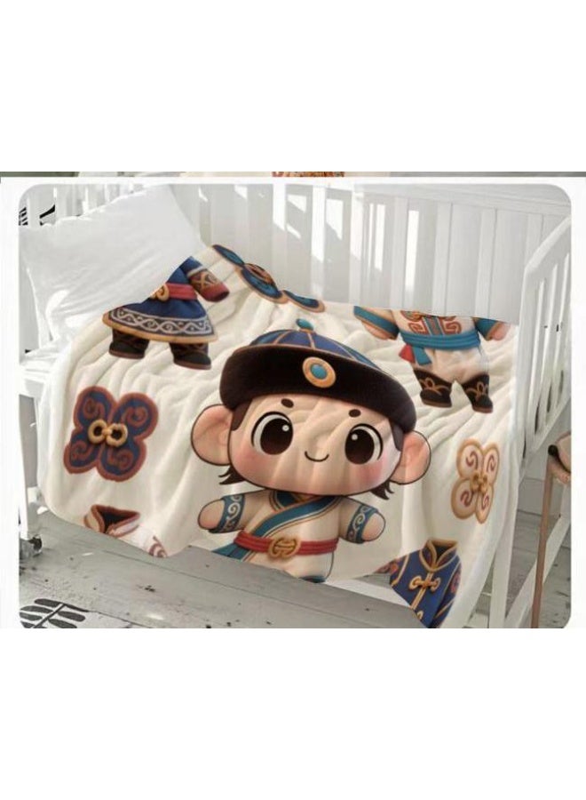 general Flannel thin blanket (warm and comfortable, suitable for sleep, gaming, dust removal and sandproof) 150cm*200cm - 19 - Image 1