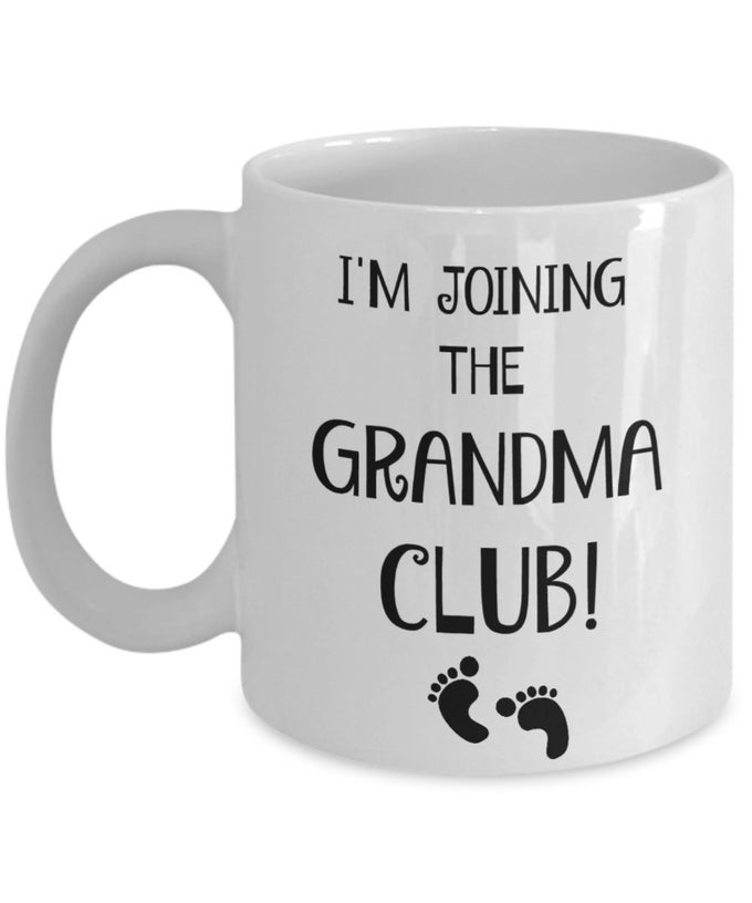 FIRST TIME GRANDMA CLUB COFFEE MUG A FUNNY TEA CUP MAKES THE BEST GRANDPARENT ANNOUNCEMENT GIFT FOR ANY FUTURE GRANDMA BEST PRESENT FOR MOM WHEN SHES PROMOTED TO GRANDMA ONE PACK