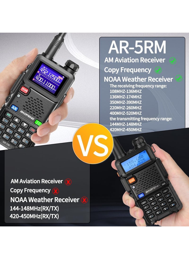 Baofeng AR-5RM FM Transceiver Long Range Dual Band Handheld USB C Charging  - Image 4