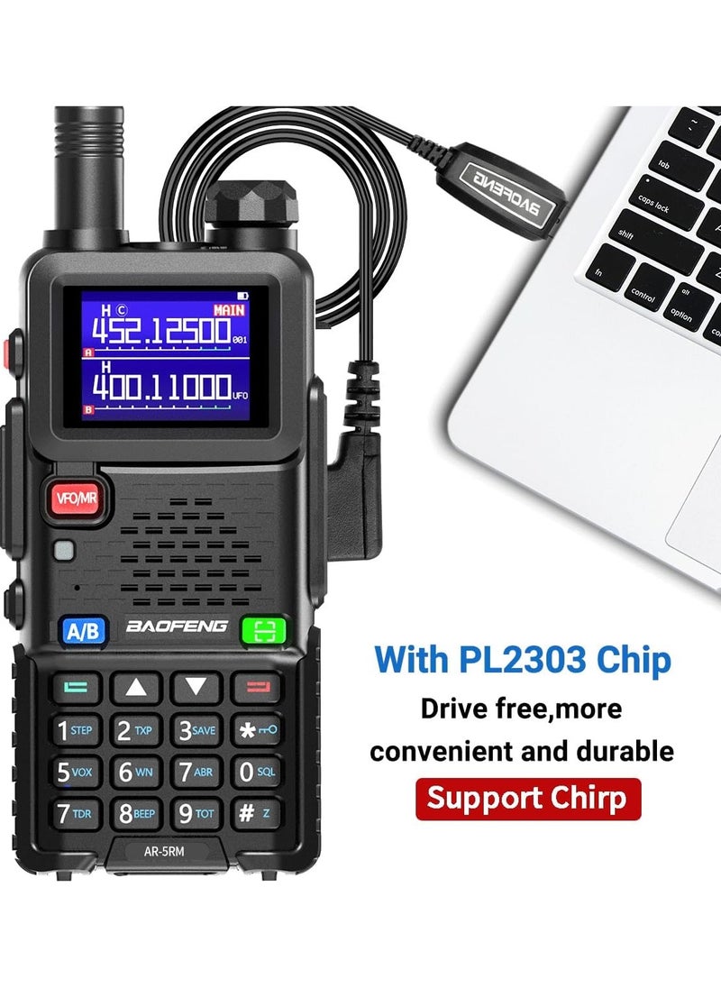 Baofeng AR-5RM FM Transceiver Long Range Dual Band Handheld USB C Charging  - Image 2