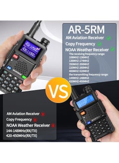 Baofeng AR-5RM FM Transceiver Long Range Dual Band Handheld Two Way USB C Charging  - Image 4