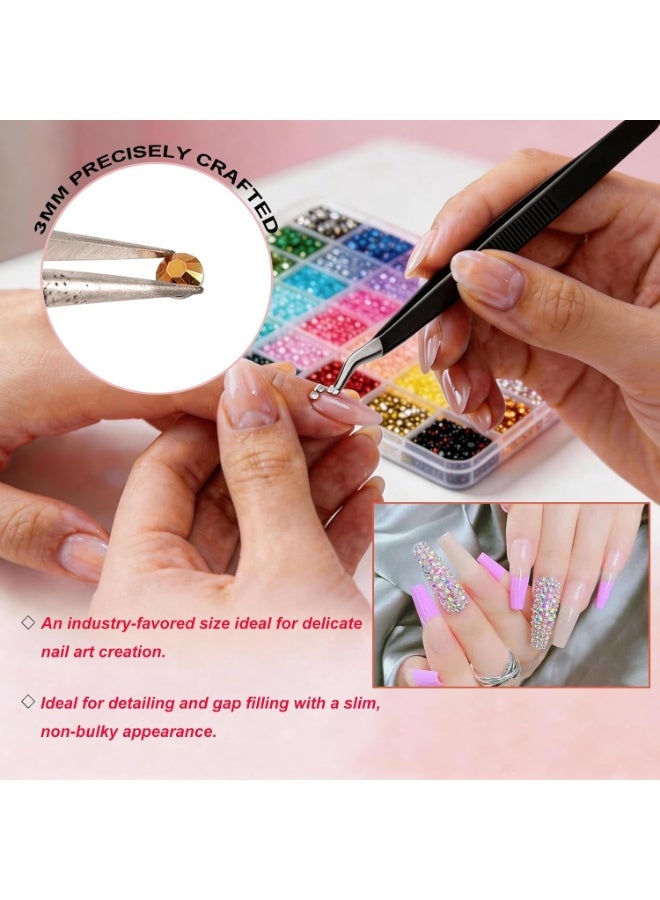 ATRJSZ 37800PCS Resin Jelly Rhinestones Kit for Bedazzling, 42 Colors 3mm DIY Bulk Resin Gems with 3 Glues Pickup Pen  Tweezers, Multicolor Bedazzling Gems for Nail Art Tumblers Shoes  Clothing DIY Craft - Image 5