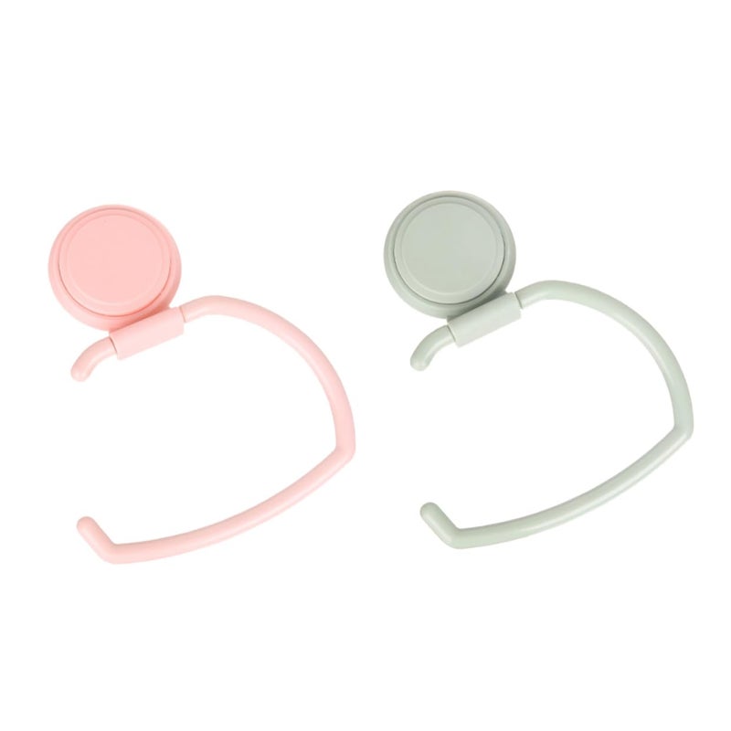 Seamless Suction Hooks 2 Pack Wall Mounted Towel Rack Key Holder Easy Install Size 14X6 5X18CM - Image 2