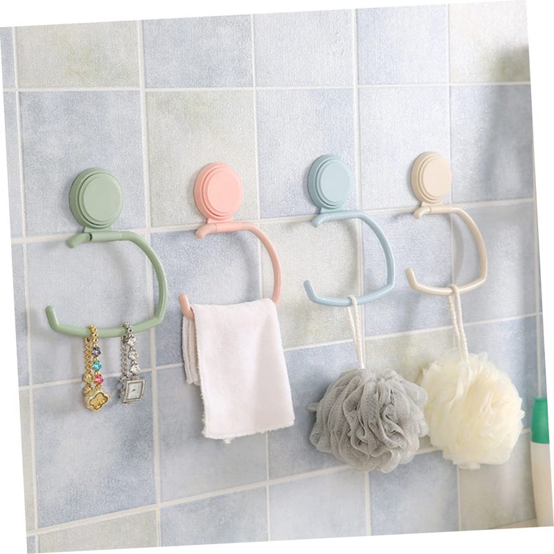 Seamless Suction Hooks 2 Pack Wall Mounted Towel Rack Key Holder Easy Install Size 14X6 5X18CM - Image 3