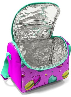 CORAL HIGH Kids Light Pink Water Green Macaron Patterned Thermo Lunch Box 11701  - Image 5
