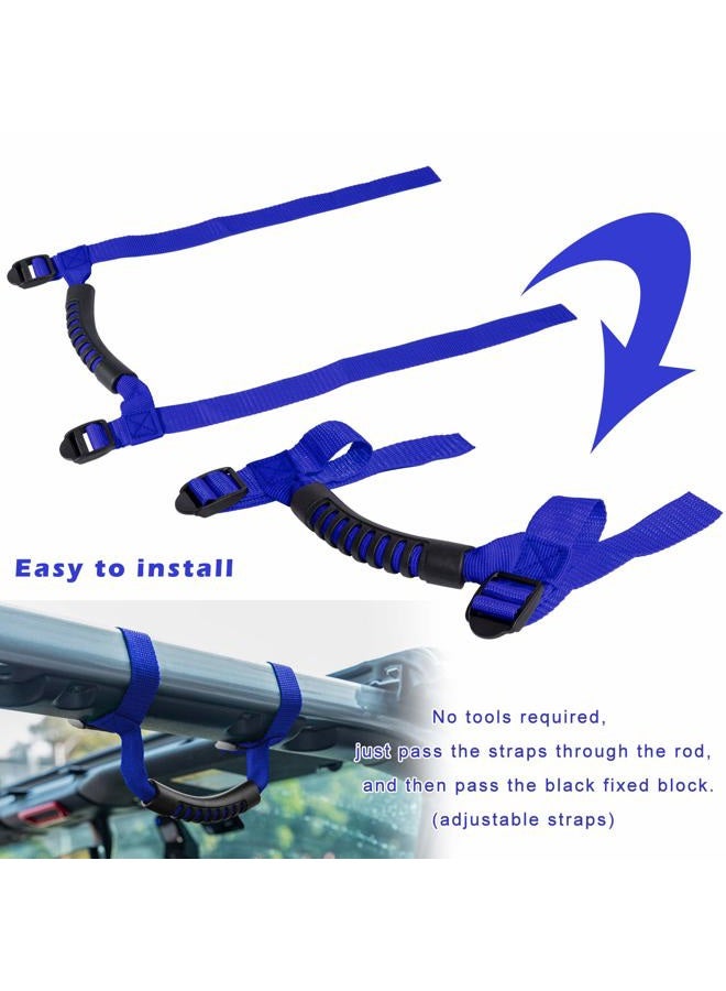 Danti 4 x Roll Bar Grab Handles Grip Handle for Jeep Wrangler YJ TJ JK JK JL JLU Sports Sahara Freedom Rubicon X & Unlimited 1955-2018 (Roll Bar Blue) - Image 5