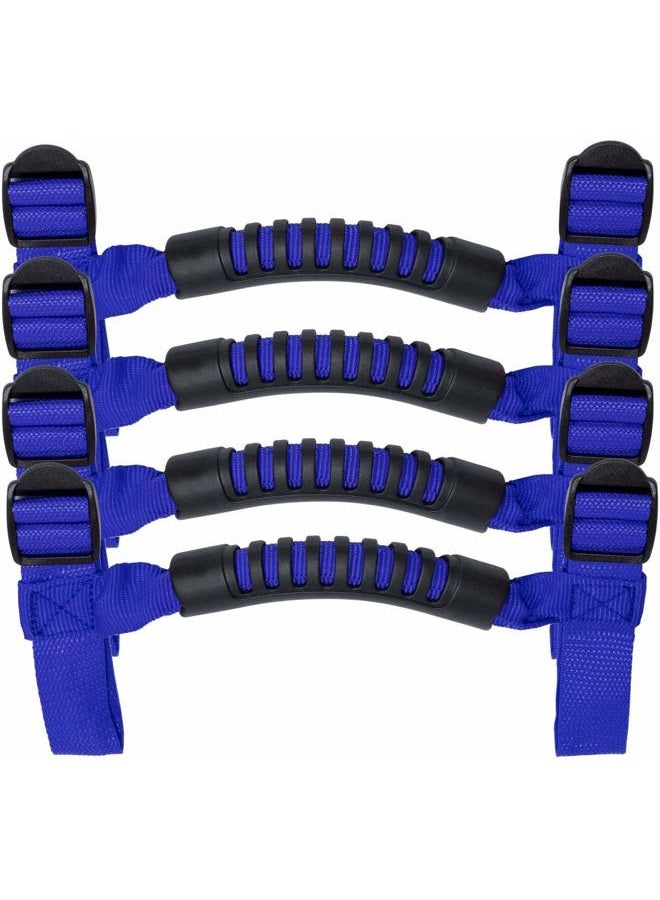 Danti 4 x Roll Bar Grab Handles Grip Handle for Jeep Wrangler YJ TJ JK JK JL JLU Sports Sahara Freedom Rubicon X & Unlimited 1955-2018 (Roll Bar Blue) - Image 1