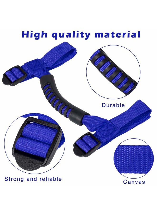 Danti 4 x Roll Bar Grab Handles Grip Handle for Jeep Wrangler YJ TJ JK JK JL JLU Sports Sahara Freedom Rubicon X & Unlimited 1955-2018 (Roll Bar Blue) - Image 4