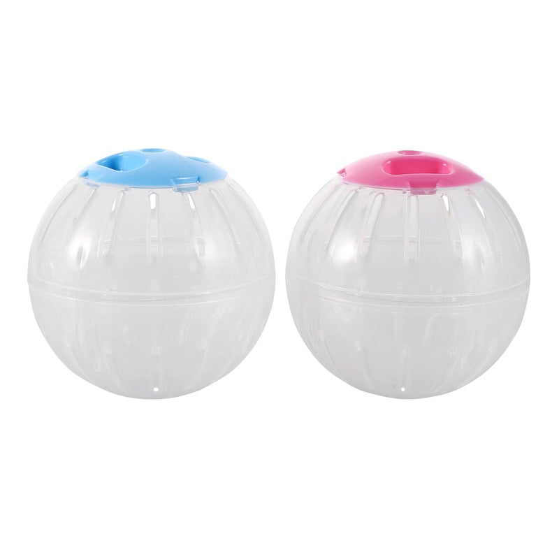 2pcs Hamster Exercise Wheel Crystal Design Blue Pink Covers Small Pet Activity - Image 2