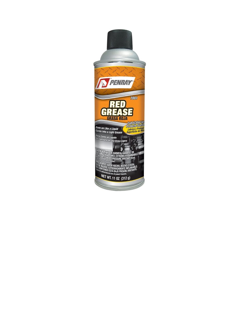 Penray 7001 Red Grease - 11-Ounce Aerosol Can for Car Motorcycle & tools - Image 1