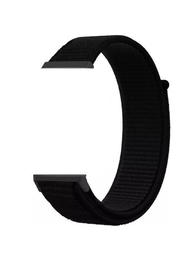 Watch Compatible with Huawei Watch Fit 3, Soft Nylon Braided Strap [Unisex] [Breathable] Black - Image 1
