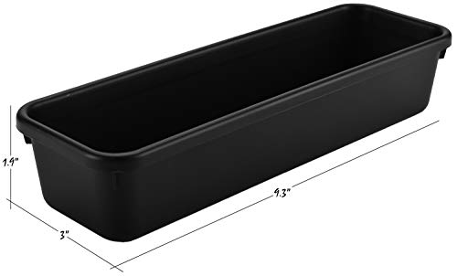 Masirs Interlocking Drawer Organizer Bins, Durable Plastic, Various Sizes for Custom Layout Design, Great for Desk Drawer, Tool Box or Garage Organization, (Black | 8-Piece Set) - Image 5
