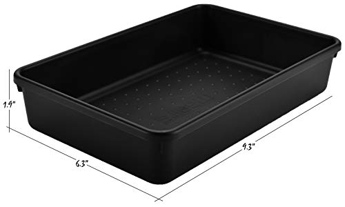 Masirs Interlocking Drawer Organizer Bins, Durable Plastic, Various Sizes for Custom Layout Design, Great for Desk Drawer, Tool Box or Garage Organization, (Black | 8-Piece Set) - Image 4