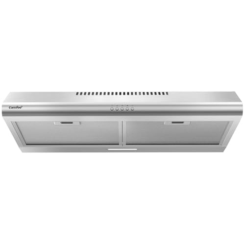 Comfee' Comfee CVU30W4AST 30 inch Under Cabinet Ducted/Ductless Convertible Slim Vent Durable Stainless Steel Kitchen Reusable Filter, 3 Speed Exhaust Fan and 2 LED Lights Range Hood, 2.0 Version - Image 1