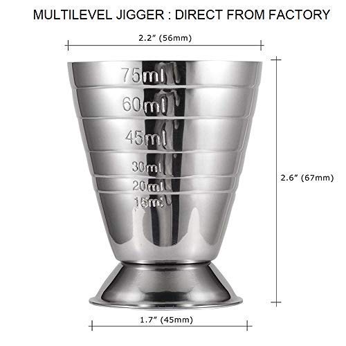 NJ OVERSEAS NJ Stainless Steel Shot Glass - 1 Piece, 75 ml - Image 4