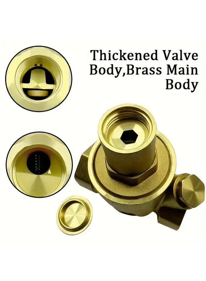 منظم ضغط مياه من النحاس مع مقياس DN15 G1/2 مقاوم للصدأ وسهل الضبط - Image 4