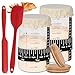 Xileanalee Pro Sourdough Starter Jar Kit 2 Packs35 Oz Sourdough Bread Starter Jar Kit with Date Marked Feeding BandThermometerSpatulaCloth Cover Lid for Sour Dough Bread Loaf 2 Pcs - Image 2