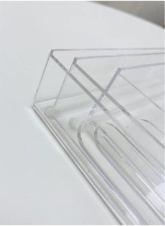 Laseta 3PCS Clear Acrylic Tray with Handles, Decorative Serving Tray for Coffee Table, Tea, Storage Rectangular  - Image 4