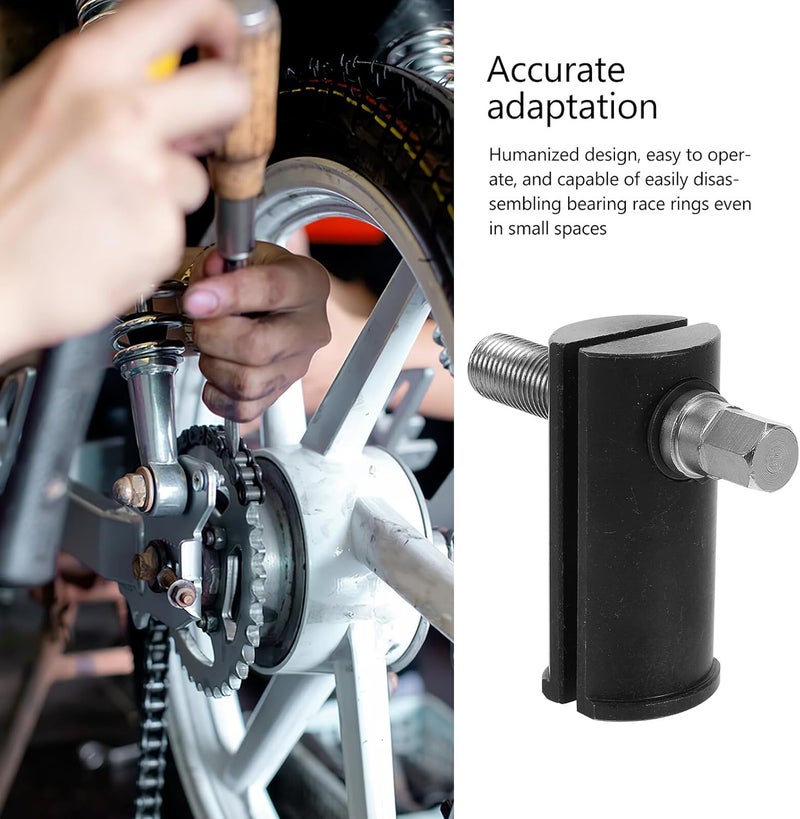 Healeved Heavy Duty Motorcycle Steering Bearing Race Puller Tool Carbon Steel Neck Race Remover for 1-1/8" to 2-5/8" Inner Diameter Bearing Removal - Image 3