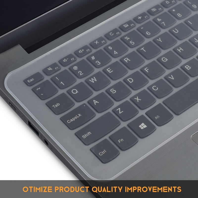 CaseBuy غطاء حماية لوحة مفاتيح لابتوب 17.3 بوصة عالمي لـ 17" 17.3" HP DELL Lenovo Acer ASUS لابتوب نوت بوك، رقيق جداً، مقاوم للماء والغبار، جلد سيليكوني واقي - شفاف - Image 5