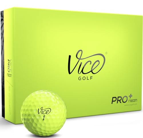 Vice Golf Pro Plus Golf Balls, Lime (One Dozen) (VICEPROPLUS) - Image 1